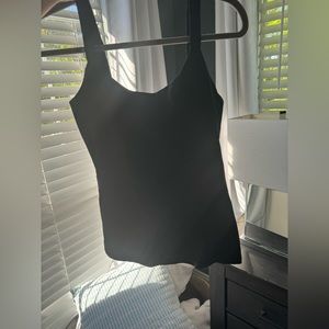 black lululemon low cut back tank top